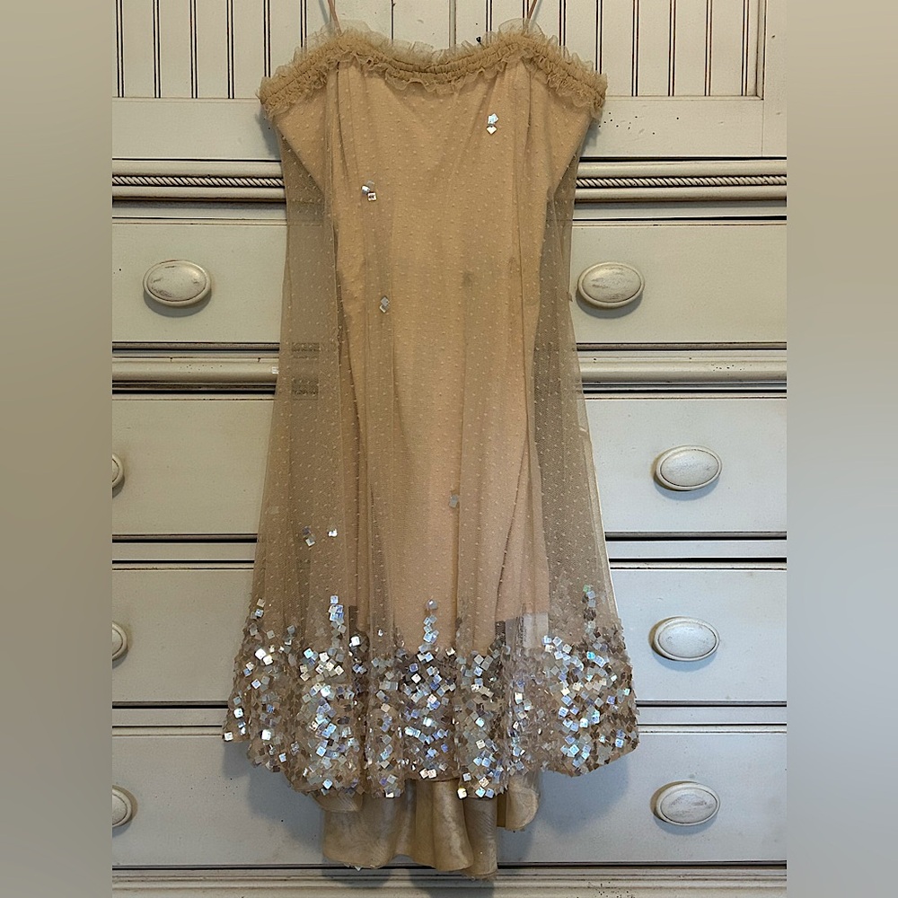 Foley & Corinna champagne cocktail dress